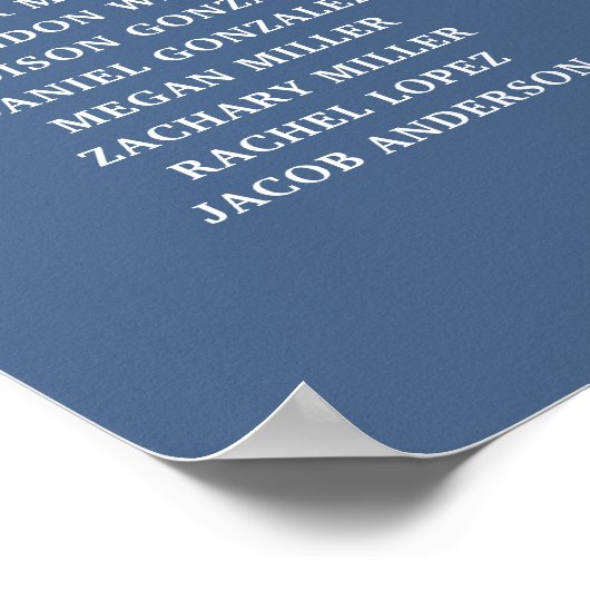 Tabelschermindeling voor blauwe en witte Waterverf Poster (Hoek)