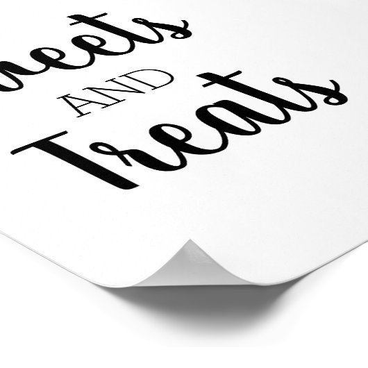 Tabelteken dessert poster (Hoek)