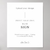 Tabelteken: Upload uw eigen Poster (Voorkant)