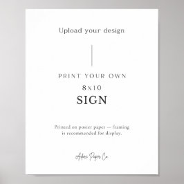 Tabelteken: Upload uw eigen Poster