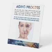 Tabelteken - verouderingsproces reclamebord met voetstuk (Voorkant)