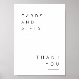 Tabelteken voor cadeaus poster