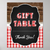 Tabelteken voor cadeautjes - rode Baby Q Poster (Voorkant)