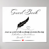 Tabelteken voor gastboekje poster (Voorkant)