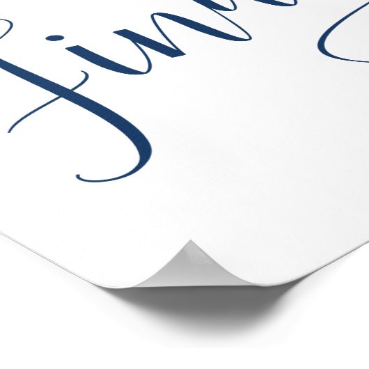 Tabelteken voor zitplaatskaarten/plaatskaarten poster (Hoek)