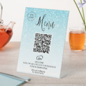 *~ tabeltent Glitter tabletop Menu Pedestal Sign Reclamebord Met Voetstuk (Insitu)