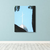 Tabernacle Cross - Martha's wijngaard Canvas Afdruk (Insitu (Houten vloer))