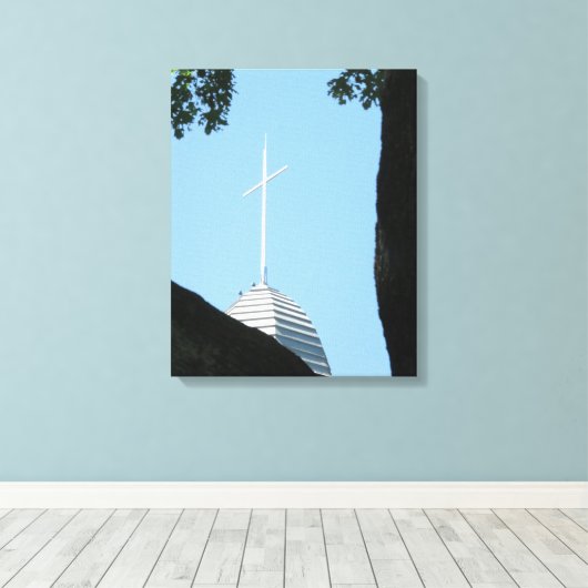 Tabernacle Cross - Martha's wijngaard Canvas Afdruk (Insitu (Houten vloer))