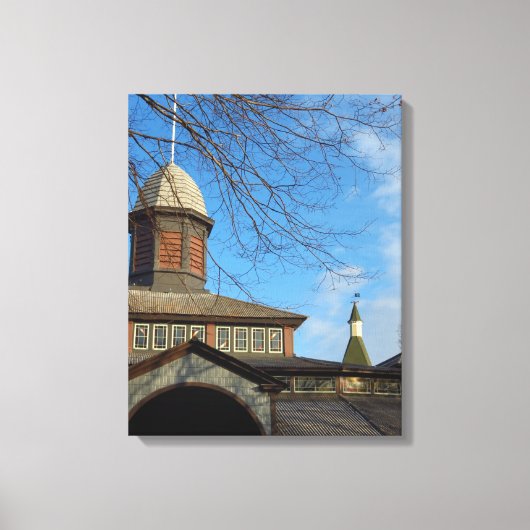 Tabernacle en Church Steeple - Martha's wijntuin Canvas Afdruk (Voorkant)