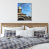 Tabernacle en Church Steeple - Martha's wijntuin Canvas Afdruk (Insitu (Slaapkamer))