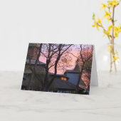 Tabernacle en Church Sunrise - Martha's wijntuin Kaart (Gele Bloem)