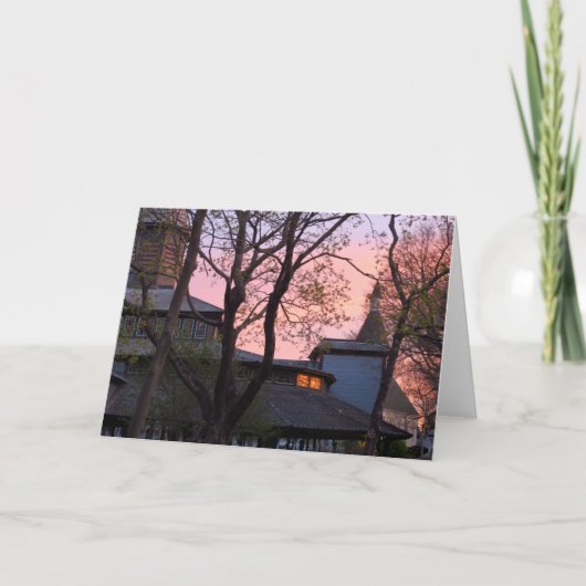 Tabernacle en Church Sunrise - Martha's wijntuin Kaart (Voorkant)