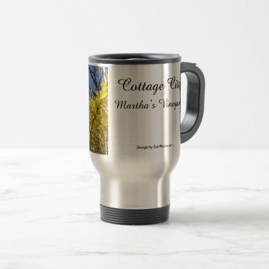 Tabernacle en Forsythia - Martha's wijngaard Reisbeker (Voorkant rechts)