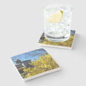 Tabernacle en Forsythia - Martha's wijngaard Stenen Onderzetter (Zijkant)