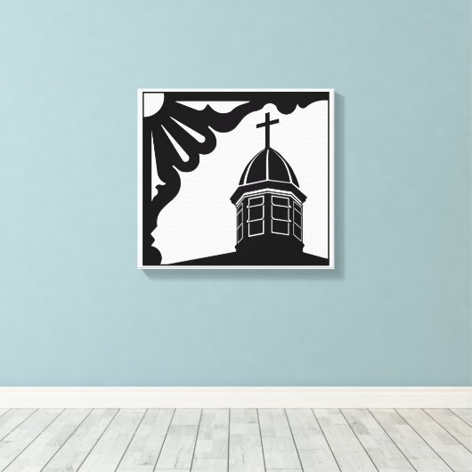 Tabernacle en Gingerbrood - Martha's wijntuin Can Canvas Afdruk (Insitu (Houten vloer))