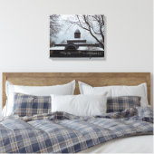 Tabernacle en Sneeuwgrijze hemden - Martha's wijng Canvas Afdruk (Insitu (Slaapkamer))