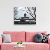 Tabernacle en Sneeuwgrijze hemden - Martha's wijng Canvas Afdruk (Insitu (Woonkamer))