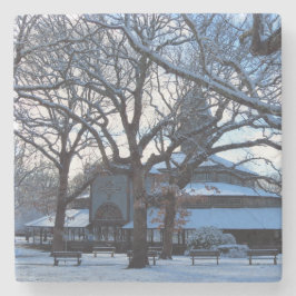 Tabernacle Morning After Snow - Martha's wijntuin Stenen Onderzetter