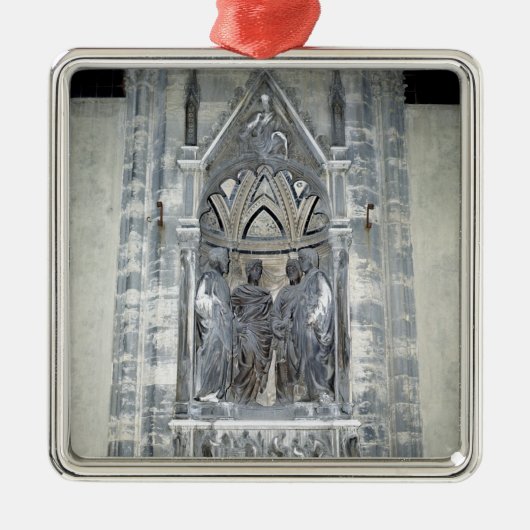 Tabernakel met vier kruipende heiligen metalen ornament (Voorkant)