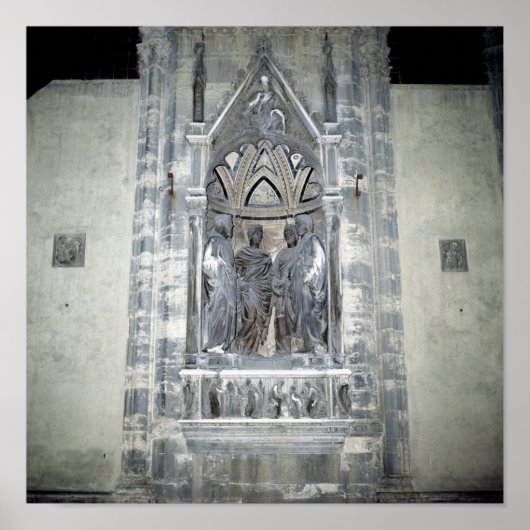 Tabernakel met vier kruipende heiligen poster (Voorkant)