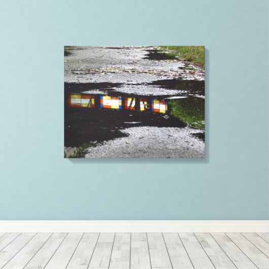 Tabernakelvensterreflectie - Martha's wijntuin Canvas Afdruk (Insitu (Houten vloer))