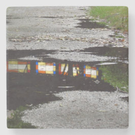 Tabernakelvensterreflectie - Martha's wijntuin Stenen Onderzetter