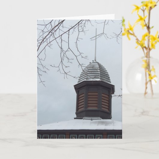 Tabernakskruis in sneeuw - Martha's wijntuin Kaart (Gele Bloem)