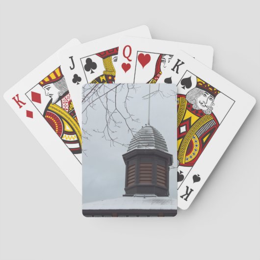 Tabernakskruis in sneeuw - Martha's wijntuin Pokerkaarten (Achterkant)