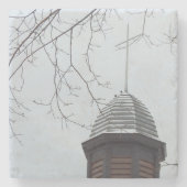 Tabernakskruis in sneeuw - Martha's wijntuin Stenen Onderzetter (Voorkant)