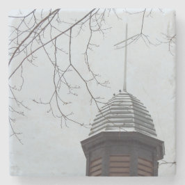 Tabernakskruis in sneeuw - Martha's wijntuin Stenen Onderzetter