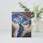 Tabin de baby zee schildpad briefkaart (Staand voorkant)