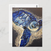 Tabin de baby zee schildpad briefkaart (Voorkant / Achterkant)