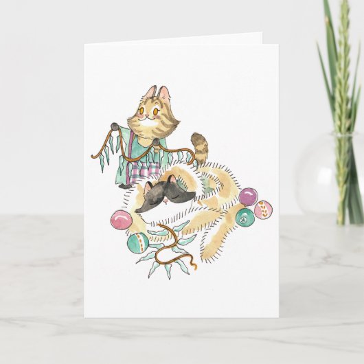 Tabitha en Wenskaart Figaro Kaart (Voorkant)