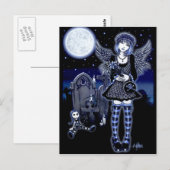 "Tabitha" Gothic Guardian Angel Briefkaart (Voorkant / Achterkant)