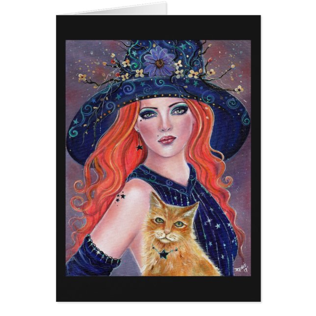 Tabitha Halloween heks- en Kat-kaart van Renee (Voorkant)