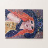 Tabitha Halloween heks- en Kat-puzzel door Renee Legpuzzel (Horizontaal)