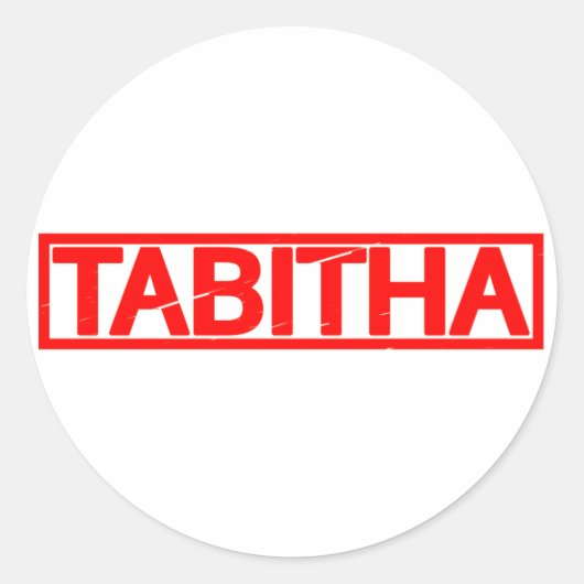 Tabitha Stamp Ronde Sticker (Voorkant)