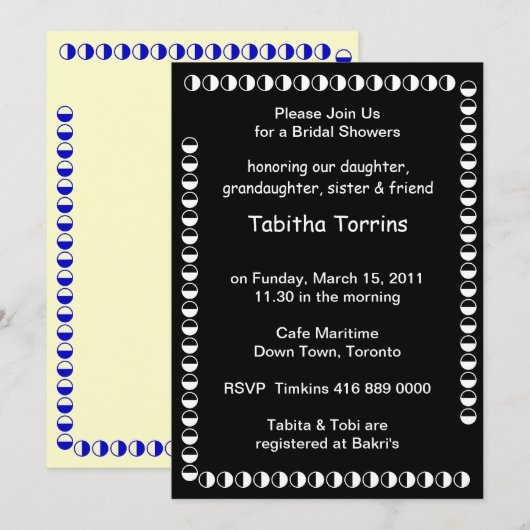 TABITHA TORRINS Vrijgezellenfeest Kaart (Voorkant / Achterkant)