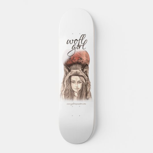 Tabla de Schaats modelo Wolf girl. Persoonlijk Skateboard (Voorkant)