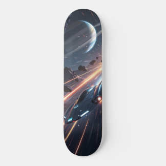 Tabla de Skate Aeronave con Meteoritos y Planeta Persoonlijk Skateboard