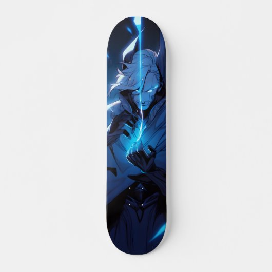 Tabla de Skate Anime Azul con Poderes Mágicos Persoonlijk Skateboard (Voorkant)
