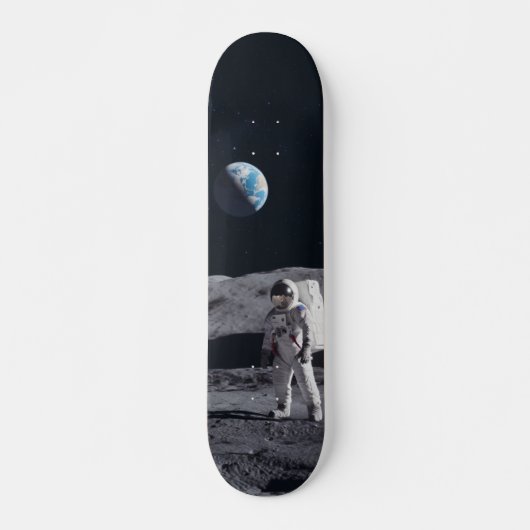 Tabla de Skate Astronauta en la Luna Persoonlijk Skateboard (Voorkant)