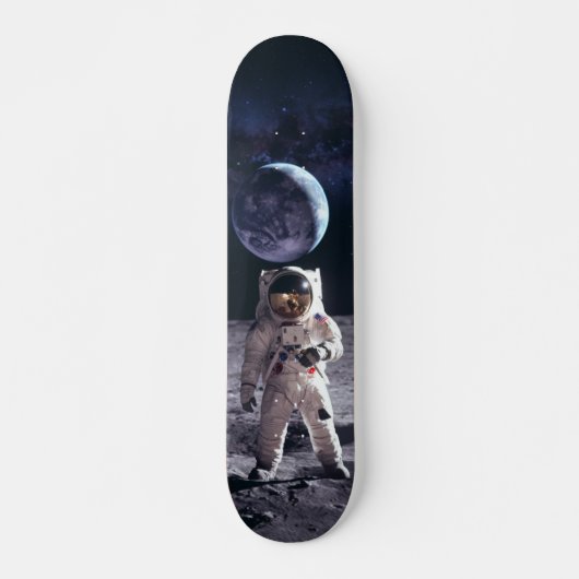 Tabla de Skate Astronauta en la Luna Persoonlijk Skateboard (Voorkant)