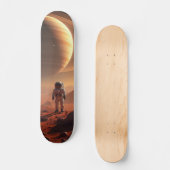 Tabla de Skate Astronauta en Luna de Saturno Persoonlijk Skateboard (Voorkant)