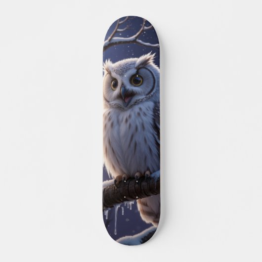 Tabla de Skate Búho en el Invierno Frío Persoonlijk Skateboard (Voorkant)