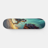 Tabla de Skate Caballero Medieval contra Monstruo Persoonlijk Skateboard (Horizontaal)