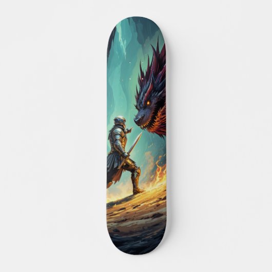 Tabla de Skate Caballero Medieval contra Monstruo Persoonlijk Skateboard (Voorkant)