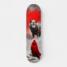 Tabla de Skate Cazador Frente a Lobo en la Nieve Persoonlijk Skateboard