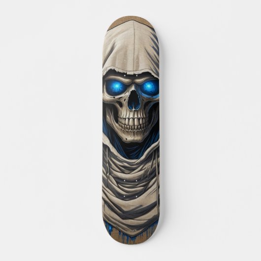 Tabla de Skate Cráneo Tenebroso Encapuchado Persoonlijk Skateboard (Voorkant)