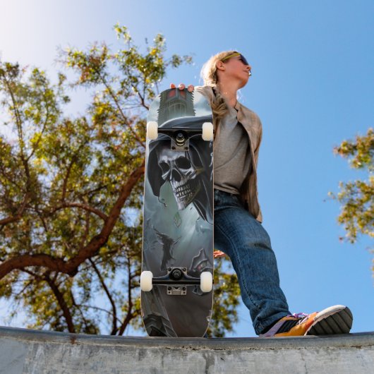 Tabla de Skate Encapuchado Esqueleto del Horror Persoonlijk Skateboard (Buiten 1)